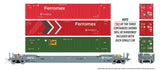 53' Husky-Stack Well Car Only 6-Pack - Ready to Run -- Ferromex (gray, white)-1