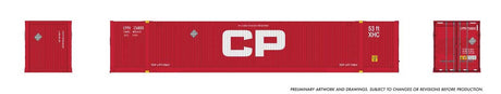 53' Outside-Braced/Corrugated Container 2-Pack - Ready to Run -- Canadian Pacific CPPU (red, Large CP)-1
