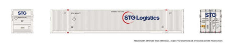 53' Outside-Braced/Corrugated Container 2-Pack - Ready to Run -- STG Logistics (white, blue, red)-1