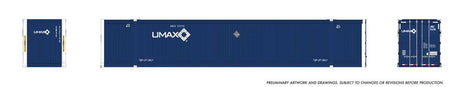 53' Reinforced Outside-Braced/Corrugated Container 2-Pack - Ready to Run -- UMAX (blue, white)-1