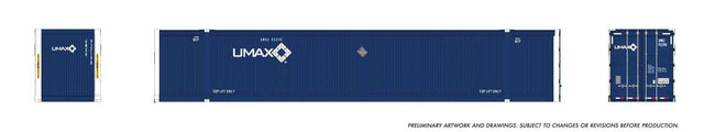 53' Reinforced Outside-Braced/Corrugated Container 2-Pack - Ready to Run -- UMAX (blue, white)-1