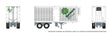 26' Can-Car Dry Van Trailer with Side Door - Assembled -- Becker's Foods #7721 (white, green)-1