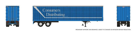 Trailmobile 45' Dry Van Trailer - Assembled -- Consumers Distributing #4557 (blue, white)-1