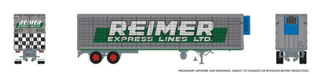 Trailmobile 45' Dry Van Trailer with Reefer Unit  - Assembled -- Reimer #6371 (silver, white, green)-1