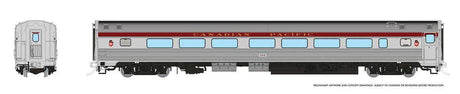 Budd Coach - Ready to Run -- Canadian Pacific #104 (stainless, maroon)