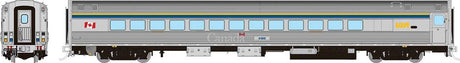 Budd Small-Window Coach - Ready to Run -- VIA Rail Canada #4107 (HEP 2 Scheme, stainless, blue, yellow, Canada Letteri