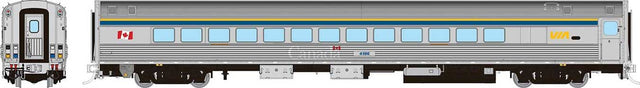 Budd Small-Window Coach - Ready to Run -- VIA Rail Canada #4109 (HEP 2 Scheme, stainless, blue, yellow, Canada Letteri