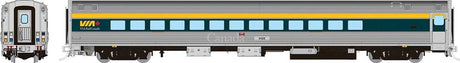 Budd Small-Window Coach - Ready to Run -- VIA Rail Canada #4108 (2020s Scheme, stainless, gray, yellow, Canada Letteri