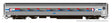 Budd Coach - Ready to Run -- Amtrak #4812 (Phase I, stainless, red, blue, white)