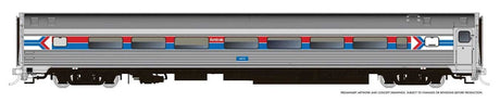 Budd Coach - Ready to Run -- Amtrak #4812 (Phase I, stainless, red, blue, white)