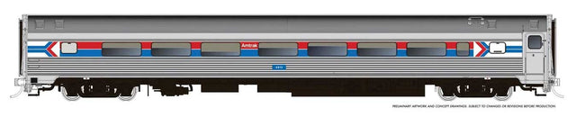 Budd Coach - Ready to Run -- Amtrak #4812 (Phase I, stainless, red, blue, white)