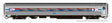 Budd Coach - Ready to Run -- Amtrak #4816 (Phase I, stainless, red, blue, white)