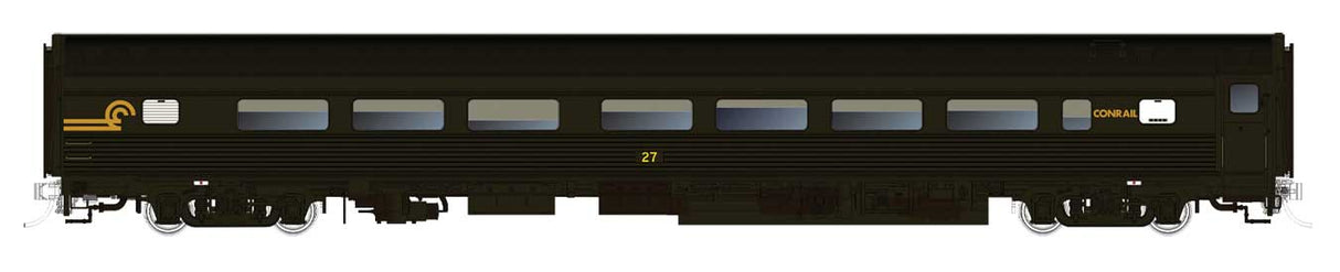 Budd Coach - Ready to Run -- Conrail #27 (Pullman Green)