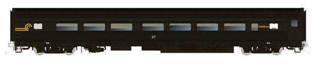 Budd Coach - Ready to Run -- Conrail #27 (Pullman Green)