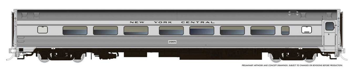 Budd Coach - Ready to Run -- New York Central #2912 (stainless)