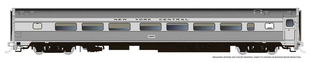 Budd Coach - Ready to Run -- New York Central #2912 (stainless)