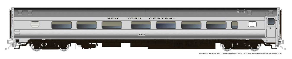 Budd Coach - Ready to Run -- New York Central #2928 (stainless)