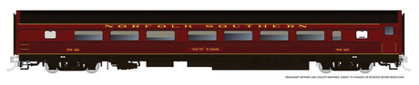 Budd Coach - Ready to Run -- Norfolk Southern #27 New York (maroon, black)