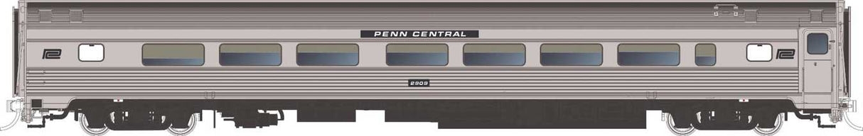 Budd Coach - Ready to Run -- Penn Central #2918 (stainless, black)