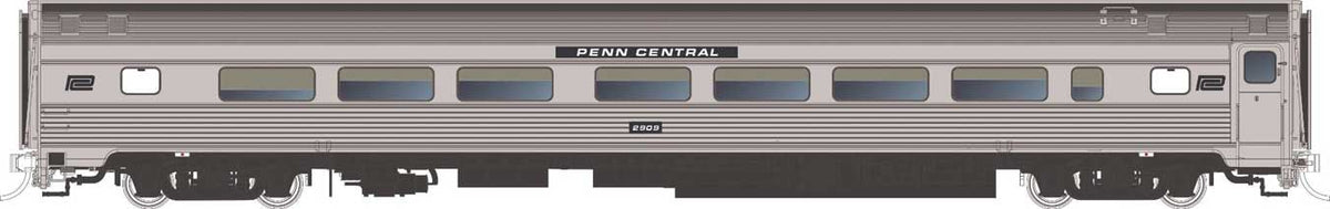 Budd Coach - Ready to Run -- Penn Central #2941 (stainless, black)