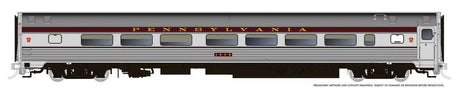 Budd Coach - Ready to Run -- Pennsylvania Railroad #1570 (Congressional Scheme, stainless, Tuscan)
