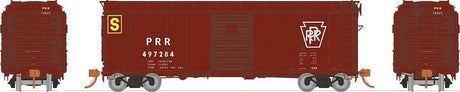 Class X31A Single-Door Boxcar 3-Pack - Ready to Run -- Pennsylvania Railroad Set 1 (Tuscan, Plain Keystone, Stores Dept.)