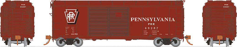 Class X31A Double-Door Boxcar 6-Pack - Ready to Run -- Pennsylvania Railroad (Set #1; Tuscan, Late Shadow Keystone)