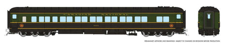 Canadian Car & Foundry Balloon-Top Coach - Ready to Run -- Canadian National #5226 (1954 Scheme, green, black, yellow)