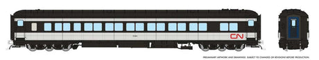 Canadian Car & Foundry Balloon-Top Coach - Ready to Run -- Canadian National #5198 (black, white, red Noodle Logo)