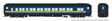 Canadian Car & Foundry Balloon-Top Coach - Ready to Run -- VIA Rail Canada #5195 (blue, yellow, black)