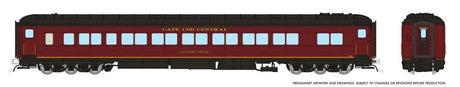 Canadian Car & Foundry Balloon-Top Coach - Ready to Run -- Cape Cod Central #202 Great Island (maroon, black)