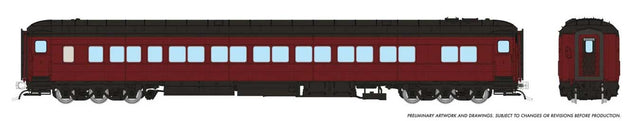 Canadian Car & Foundry Balloon-Top Coach - Ready to Run -- Painted, Unlettered (Tuscan, black)