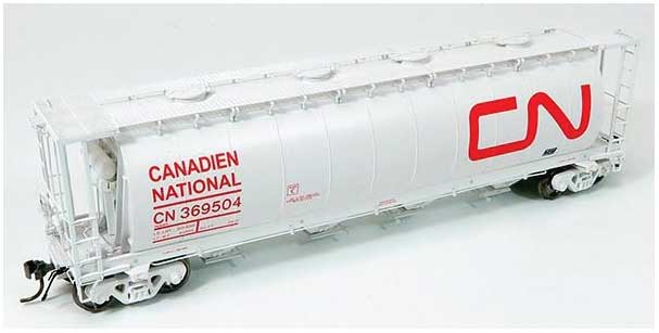 NSC 3800 Cylindrical Covered Hopper - Ready to Run -- Canadian National #2 (white, red; Large Noodle Logo)