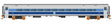 Comet Commuter Coach - Ready to Run -- AMT Montreal No Number (silver, blue)