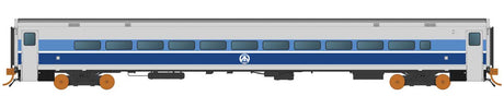 Comet Commuter Coach - Ready to Run -- AMT Montreal No Number (silver, blue)