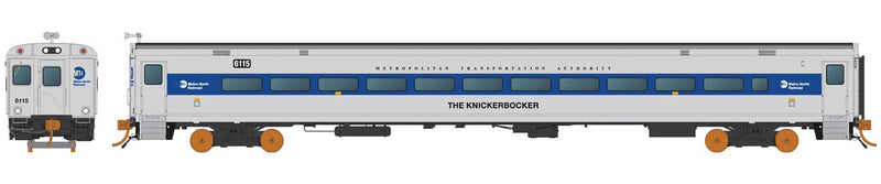 Comet Commuter Cab Car and Two Coach Set - Ready to Run -- Metro-North MNCR New York Set 1 - 6152, 6170, 6115 (silver, blue)-1