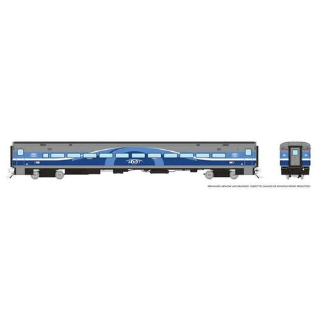 P-S Comet Commuter - Ready to Run -- Montreal AMT #727 (Late, silver, blue)