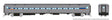 P-S Comet Commuter Coach - Ready to Run -- Maryland MARC #7725 (silver, blue, orange)