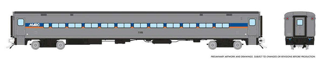 P-S Comet Commuter Coach - Ready to Run -- Maryland MARC #7725 (silver, blue, orange)