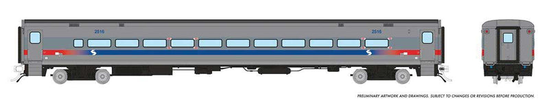 P-S Comet Commuter Coach - Ready to Run -- Philadelphia SEPTA  #2516 (Rebuilt, silver, red, blue)