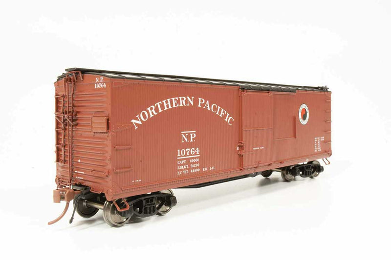 NP 10000-Series 40' Wood Boxcar 4-Pack - Ready To Run -- Northern Pacific 10287, 11121, 12345, 13059 (1940, Boxcar Red, Small Monad)-1