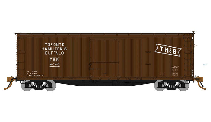 USRA 40' Double-Sheathed Wood Boxcar 4 Pack - Ready to Run -- Toronto, Hamilton & Buffalo (Boxcar Red, Bowtie Logo)