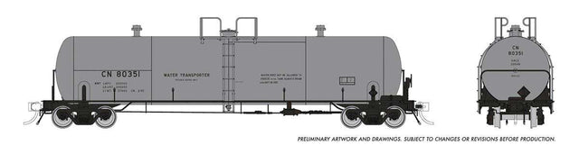 Procor GP20 20,000-Gallon Tank Car 6-Pack - Ready to Run -- Canadian National (Company Service, gray)