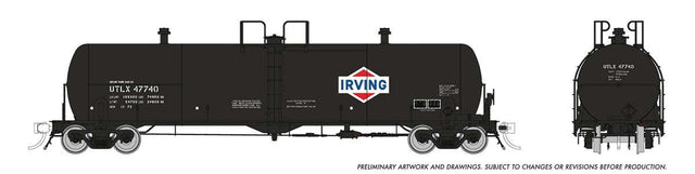 Procor GP20 20,000-Gallon Tank Car 6-Pack - Ready to Run -- Irving Oil UTLX Set #2 (black, white, blue, red)