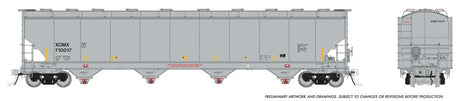 Trinity 6221 Cubic Foot Covered Hopper - Ready to Run -- Exxon-Mobil XOMX (gray, yellow conspicuity marks)
