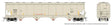 Trinity 6241 Cubic Foot Covered Hopper - Ready to Run -- Sasol Chemicals GSOX (beige, yellow conspicuity marks)