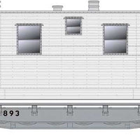 Class F30A 50' Flatcar w/Office, Kitchen, Diner Trailer 3-Pack - Ready to Ru -- Conrail #62204, 62893, 62954 (MOW Gray)