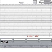 Class F30A 50' Flatcar w/Office, Kitchen, Diner Trailer 3-Pack - Ready to Ru -- Norfolk Southern #62879, 62893, 62904 (MOW Gray, yellow)