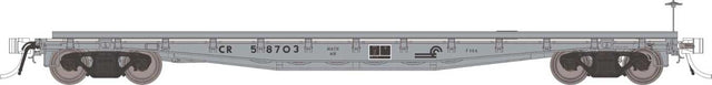 Class F30A 50' Flatcar w/Deck Rails - Ready to Run -- Conrail #2 (MOW Gray)