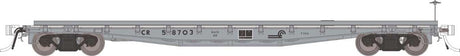 Class F30A 50' Flatcar w/Deck Rails - 6-Pack - Ready to Run -- Conrail Set #2 (MOW Gray)